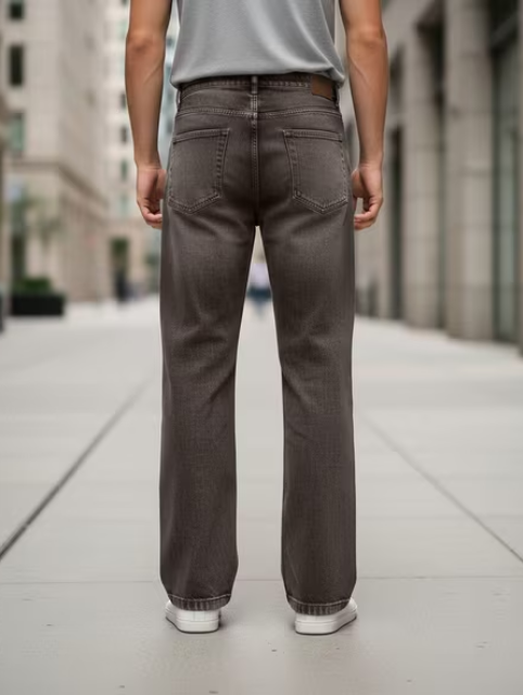 Shein Full Length Fly With Button Closure Mid Wash Jeans - Image 4