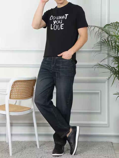 Shein Ankle Length Fly With Button Closure Mid Wash Jeans - Image 4