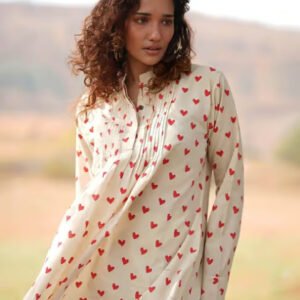 Chidiyaa Dil Ibadat Handblock Printed Cotton Top