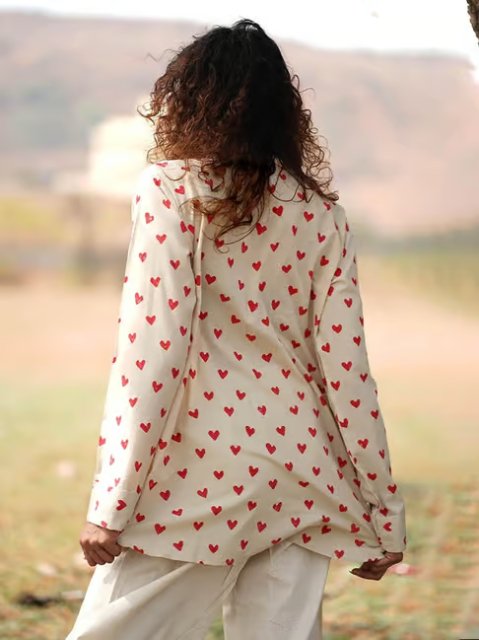 Chidiyaa Dil Ibadat Handblock Printed Cotton Top - Image 2