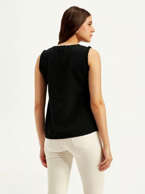 Levi's Black Regular Fit Textured Top - Image 2