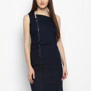 StyleStone Dark Blue Regular Fit Bodycon Dress