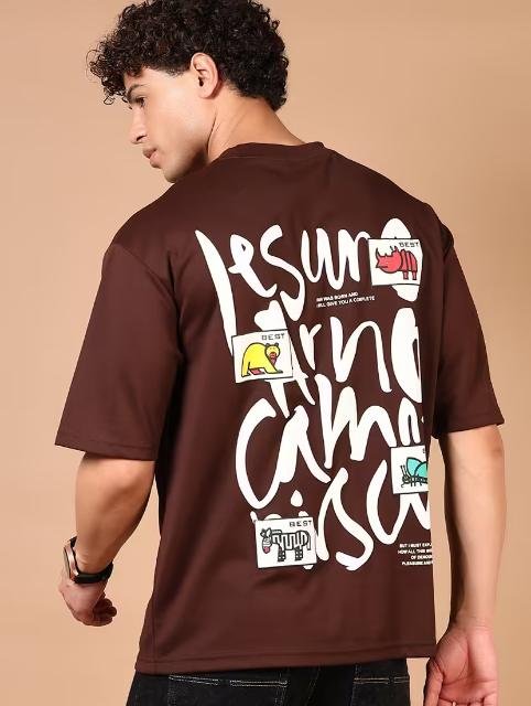 Men short sleeves front & back print t-shirt - Image 2