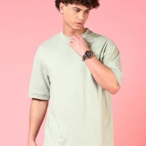 Men back print short sleeves t-shirt