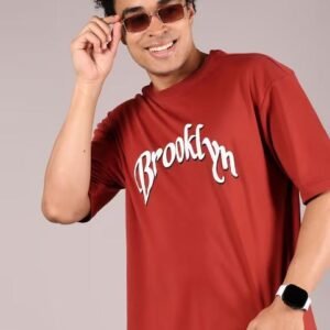 Men front & back print round neck regular fit t-shirt